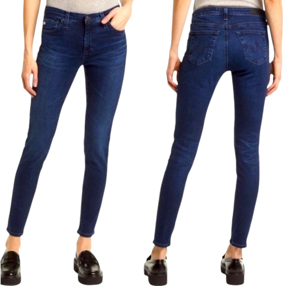 AG Contour 360 Super Skinny Ankle Deep Dark Blue, size 27R